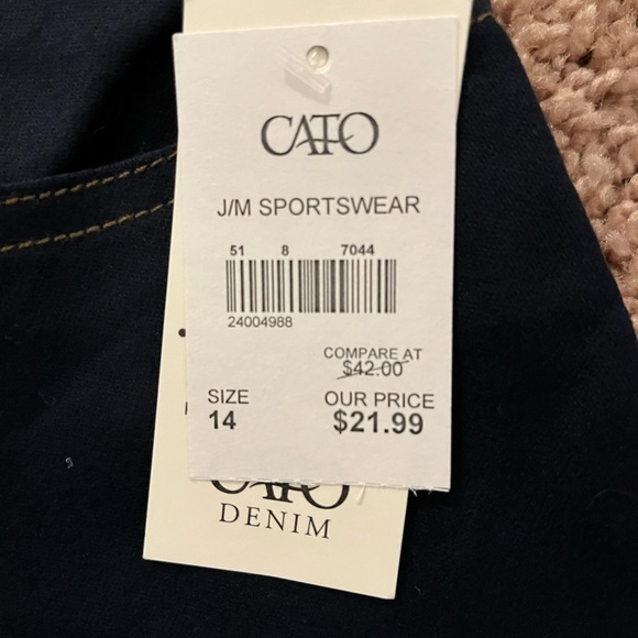 NWT Cato Contemporary Lower Rise Jegging Size 14 Dark Blue - Picture 6 of 6